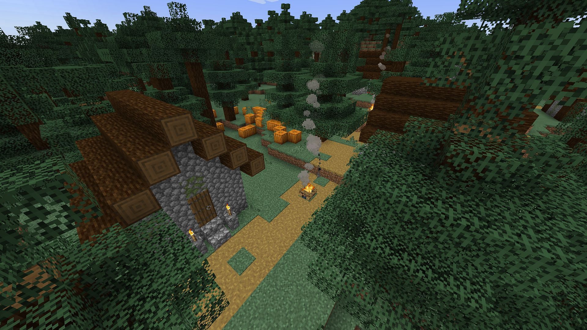 Any village can be used to find or employ a librarian for Mending enchantment in Minecraft 1.19 (Image via Mojang)